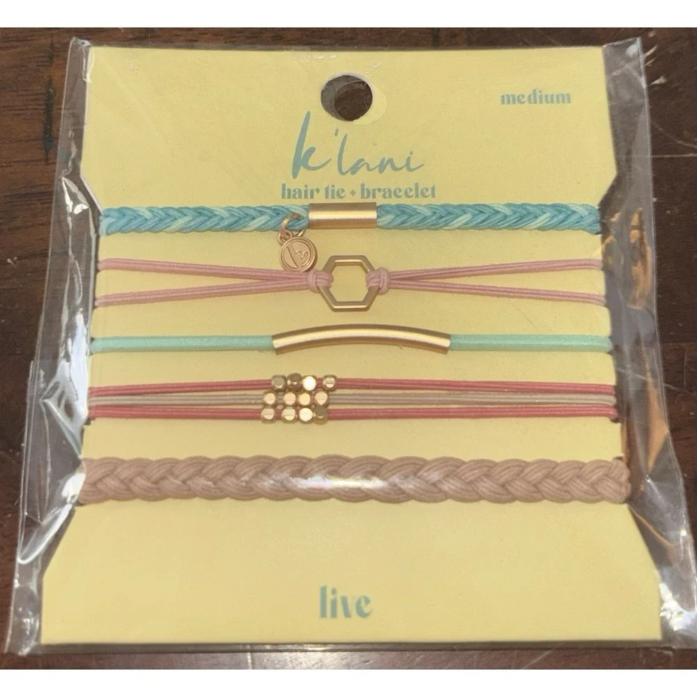 K'lani Hair Tie + Bracelets New - Medium